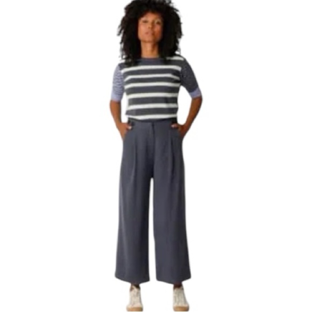 NWT SKFK Ilia Dark Grey Wide Leg Eco Vero Cropped Pants EU 38 | US 6 Reg. $129